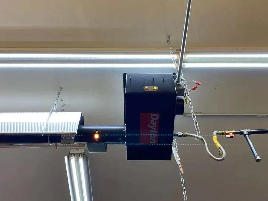 Infrared Tube Heater Installation — Brooklyn Supermarket — photo 5