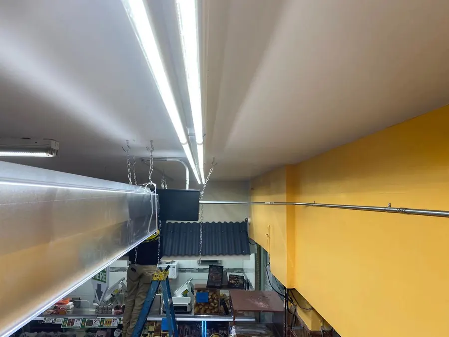 Infrared Tube Heater Installation — Brooklyn Supermarket — photo 7